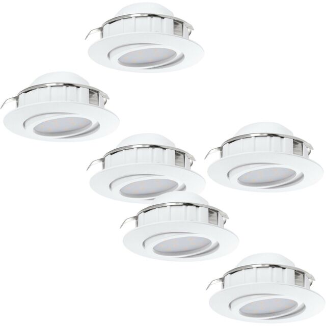 Loops 2 PACK 3 PACK Flush Ceiling Downlight White Adjustable Round Spotlight 6W LED - image 1