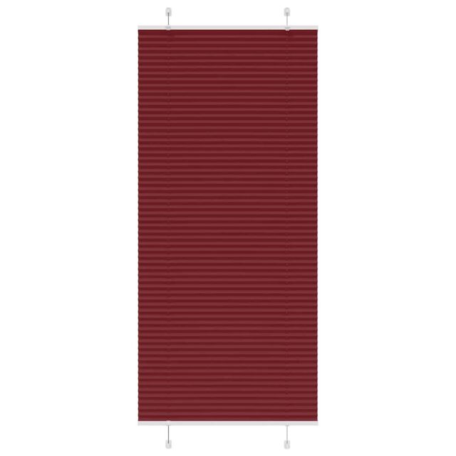 Berkfield Home Pleated Blind Bordeaux Red 95x200 cm Fabric Width 94.4 cm Polyester - image 1