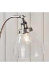 Netlighting Hansen Task Floor Lamp Brushed Silver Paint Clear Glass - thumbnail 5