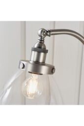 Netlighting Hansen Task Floor Lamp Brushed Silver Paint Clear Glass - thumbnail 6