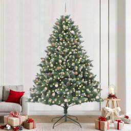 Berkfield Home Artificial Christmas Tree with Stand Green 160 x 160 x 240 cm - thumbnail 1
