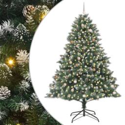 Berkfield Home Artificial Christmas Tree with Stand Green 160 x 160 x 240 cm - thumbnail 2