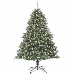 Berkfield Home Artificial Christmas Tree with Stand Green 160 x 160 x 240 cm - thumbnail 3