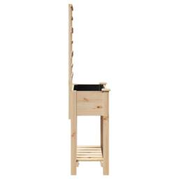 Berkfield Home Garden Planter with Trellis&Shelf 71x37x152 cm Solid Wood Fir in Beige - Size: 71 x 37 x 152 cm - thumbnail 6