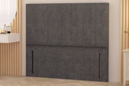 "Somnior Austin Plush Velvet 54"" Floor Standing Upholstered Divan Headboard in Dark Grey - Size: King" - thumbnail 1