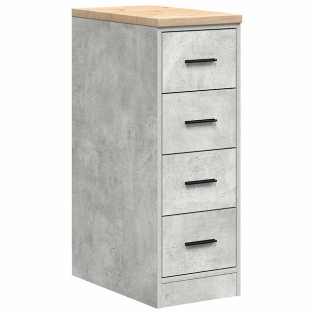 Berkfield Home Garage Storage Cabinet Concrete Grey 30x51x85 cm Solid Wood Pine - Size: 30 x 51 x 85 cm - image 1