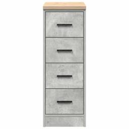 Berkfield Home Garage Storage Cabinet Concrete Grey 30x51x85 cm Solid Wood Pine - Size: 30 x 51 x 85 cm - thumbnail 6