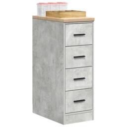 Berkfield Home Garage Storage Cabinet Concrete Grey 30x51x85 cm Solid Wood Pine - Size: 30 x 51 x 85 cm - thumbnail 4