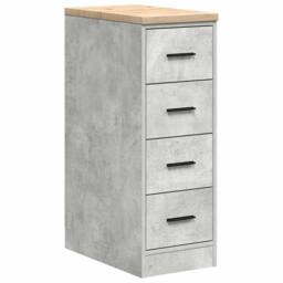 Berkfield Home Garage Storage Cabinet Concrete Grey 30x51x85 cm Solid Wood Pine - Size: 30 x 51 x 85 cm