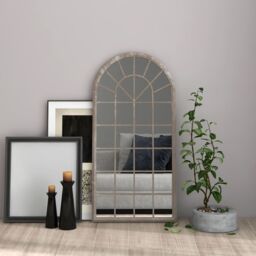 Berkfield Home Mirror Sand 90x45 cm Iron for Indoor Use in Beige