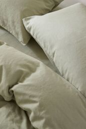 Martex Touch of Linen Housewife Pillowcase Pair in Pale Green - thumbnail 3