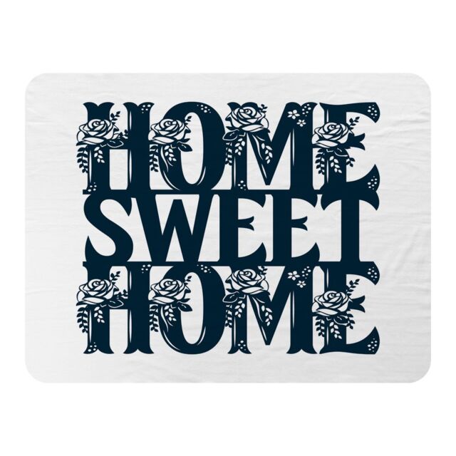 Benjamin Tate Design Home Sweet Home Type Blanket in Natural - Size: 120 cm x 150 cm - image 1