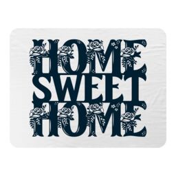 Benjamin Tate Design Home Sweet Home Type Blanket in Natural - Size: 120 cm x 150 cm - thumbnail 1