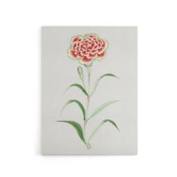 "Artery8 Carnation Flower Canvas Wall Art Print Vintage Japanese Botanical in Blue - Size: W18"" x H24""" - thumbnail 1