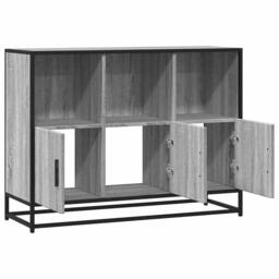 Berkfield Home Sideboard Grey Sonoma 100x35x76 cm Engineered Wood - Size: 100 x 35 x 76 cm - thumbnail 7