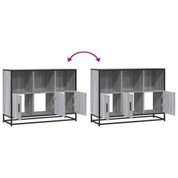 Berkfield Home Sideboard Grey Sonoma 100x35x76 cm Engineered Wood - Size: 100 x 35 x 76 cm - thumbnail 8