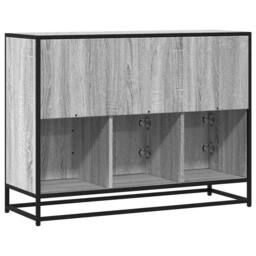 Berkfield Home Sideboard Grey Sonoma 100x35x76 cm Engineered Wood - Size: 100 x 35 x 76 cm - thumbnail 6