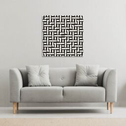 Benjamin Tate Design Woven Pattern (Canvas Print) / 101 x 101 x 4cm in Natural - Size: 101 x 101 x 4 cm - thumbnail 1
