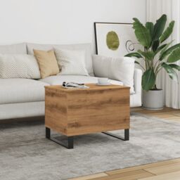 Berkfield Home Coffee Table Artisan Oak 60x44.5x45 cm Engineered Wood in Brown - thumbnail 1