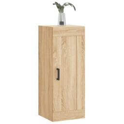 Berkfield Home Wall Mounted Cabinet Sonoma Oak 34.5x34x90 cm Engineered Wood in Light Brown - thumbnail 4