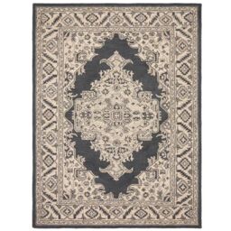 The Rug Shop UK Blue Handmade Wool Floral Traditional Easy To Clean Area Rug - Size: 160 cm x 230 cm - thumbnail 6