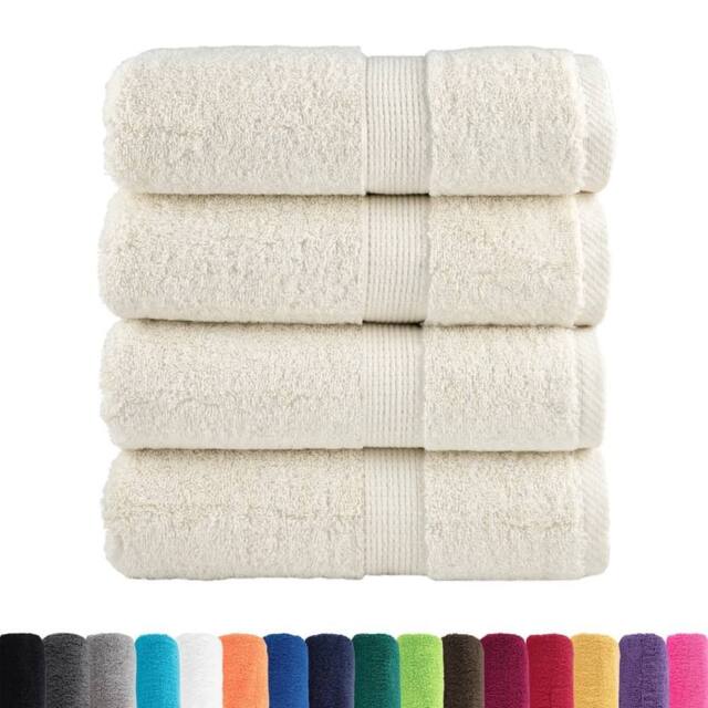Berkfield Home Premium Guest Towels SOLUND 4 pcs Cream 30x50 cm 600 gsm - image 1