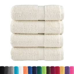 Berkfield Home Premium Guest Towels SOLUND 4 pcs Cream 30x50 cm 600 gsm