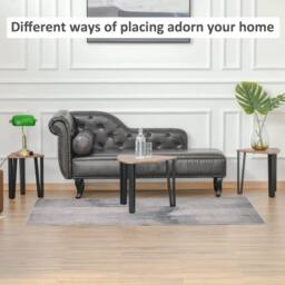 Wyld Haus Coro Set of 3 Triangle Nesting Coffee Tables Walnut Wood Grain Tops - thumbnail 6