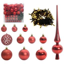 Berkfield Home Artificial Pre-lit Christmas Tree with Ball Set Green 210 cm - thumbnail 5