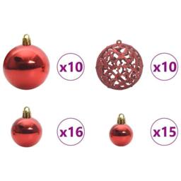 Berkfield Home Artificial Pre-lit Christmas Tree with Ball Set Green 210 cm - thumbnail 7