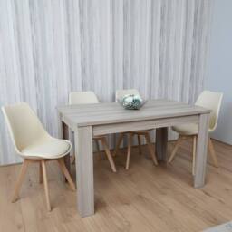 KOSY KOALA Modern Dining Table Set with 4 Cream Chairs Dining Furniture - thumbnail 2