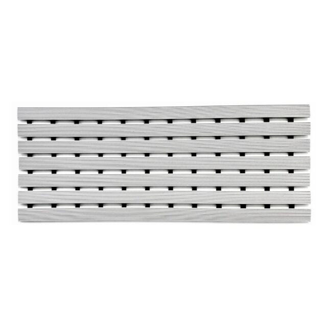 Nicoman PVC Duckboard Anti Slip Shower Mat Bath Mat 61cm x 25cm in Grey - Size: 61 cm x 25 cm - image 1