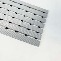 Nicoman PVC Duckboard Anti Slip Shower Mat Bath Mat 61cm x 25cm in Grey - Size: 61 cm x 25 cm - thumbnail 4