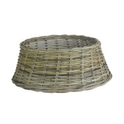 Red Hamper Rattan Christmas Tree Skirt in Brown - thumbnail 1