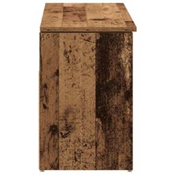 Berkfield Home Shoe Bench Old Wood 102x30.5x45 cm Engineered Wood in Brown - thumbnail 5