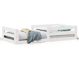 Berkfield Home Bed Frame without Mattress White 80x200 cm Solid Wood Pine - thumbnail 1