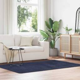 Berkfield Home Shaggy Rug High Pile NAVARRA Navy 130x200 cm Polyester - Size: Medium - thumbnail 2
