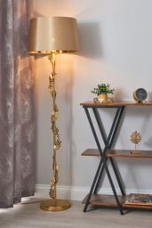 BHS Lighting Brookby Floor Lamp in Gold - thumbnail 4
