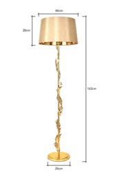 BHS Lighting Brookby Floor Lamp in Gold - thumbnail 5