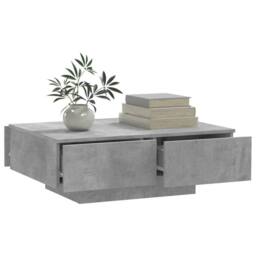 Berkfield Home Coffee Table Concrete Grey 90x60x31 cm Engineered Wood - Size: 90 x 60 x 31 cm - thumbnail 3