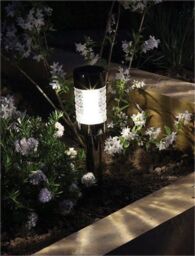 Luxform Solar Macon Garden Spike Stainless Steel in Silver