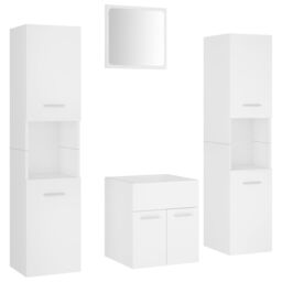 Berkfield Home Bathroom Furniture Set White Engineered Wood - thumbnail 2