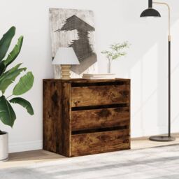 Berkfield Home Corner Chest of Drawers Smoked Oak 60x41x58 cm Engineered Wood in Brown - Size: 60 x 41 x 58 cm - thumbnail 3