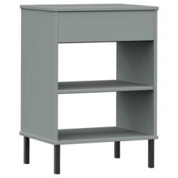 Berkfield Home Console Cabinet with Metal Legs Grey Solid Wood Pine OSLO - thumbnail 7