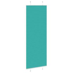 Berkfield Home Pleated Blind Petrol Green 70x200 cm Fabric Width 69.4 cm Polyester in Turquoise