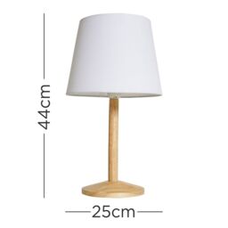 ValueLights Triston Light Natural Wood Table Lamp in Brown - thumbnail 5