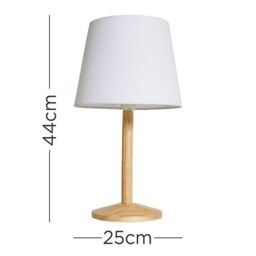 ValueLights Triston Light Natural Wood Table Lamp in Brown - thumbnail 4