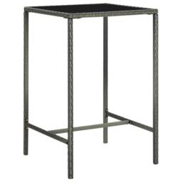 Berkfield Home Comfortable 5 Piece Garden Bar Set with Cushions Poly Rattan Grey - thumbnail 7