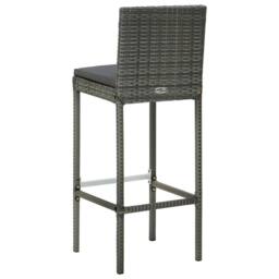 Berkfield Home Comfortable 5 Piece Garden Bar Set with Cushions Poly Rattan Grey - thumbnail 6