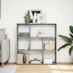 Berkfield Home Room Divider Bookcase Grey Sonoma 102x29x103.5 cm Engineered Wood - thumbnail 3
